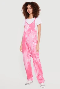 Oversized Tie Dye V Neck Jumpsuit