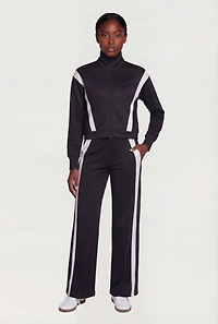 Side Contrast Trim Active Pants
