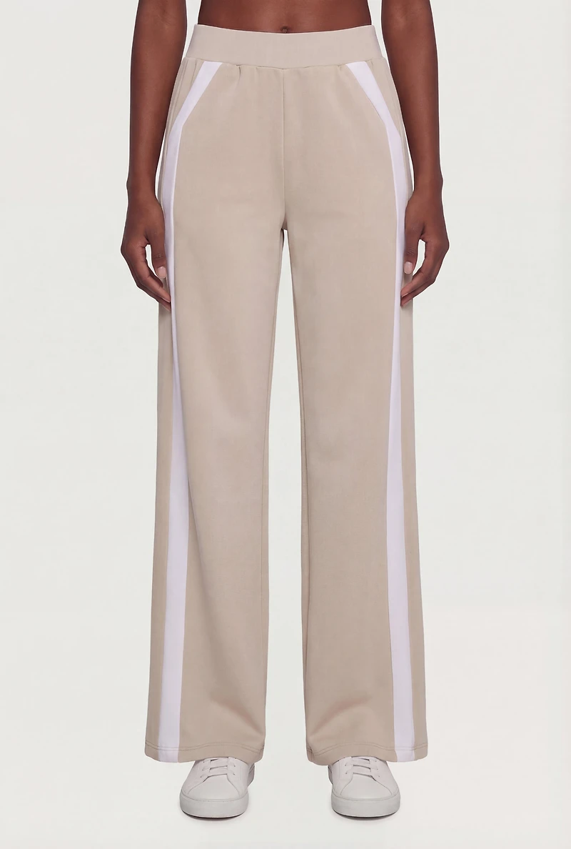 Side Contrast Trim Active Pants