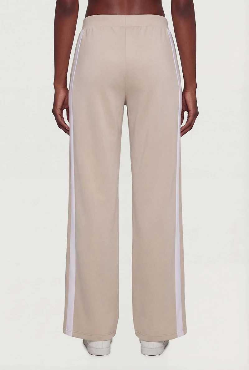 Side Contrast Trim Active Pants