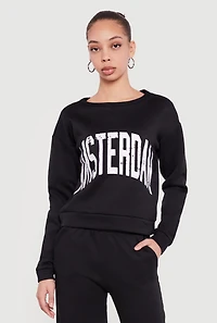 Graphic Long Sleeve Pullover Sweatshirt