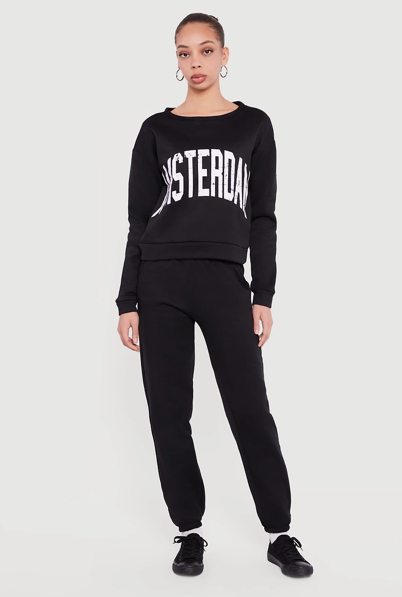 Graphic Long Sleeve Pullover Sweatshirt