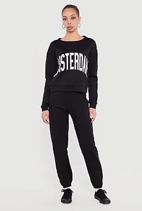 Graphic Long Sleeve Pullover Sweatshirt