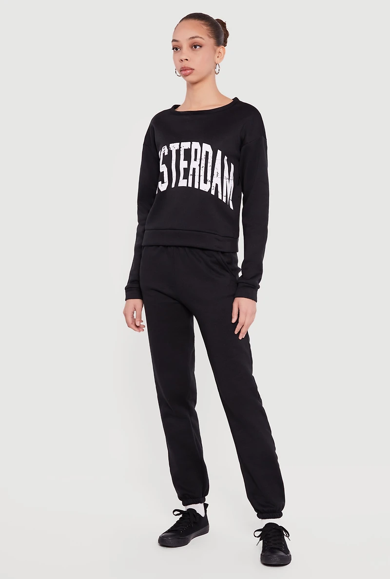 Graphic Long Sleeve Pullover Sweatshirt