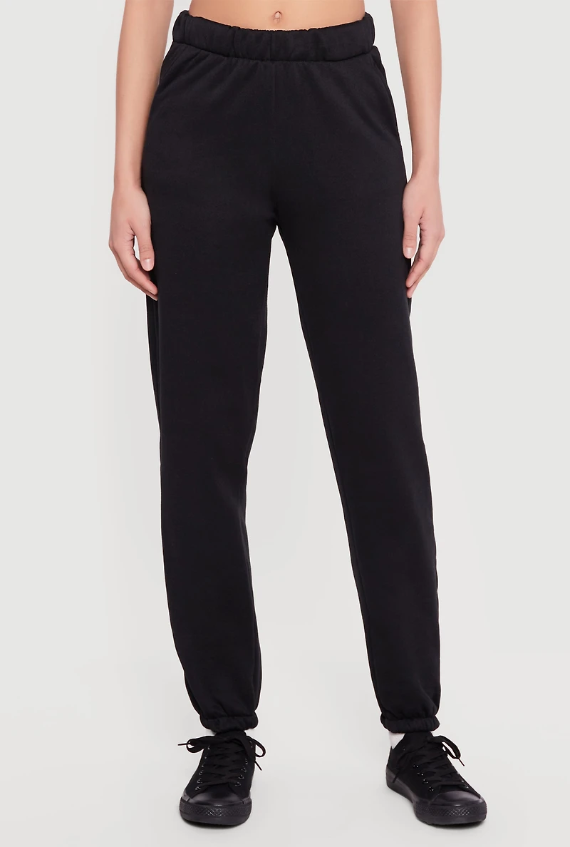 Solid Pull On Sweatpants