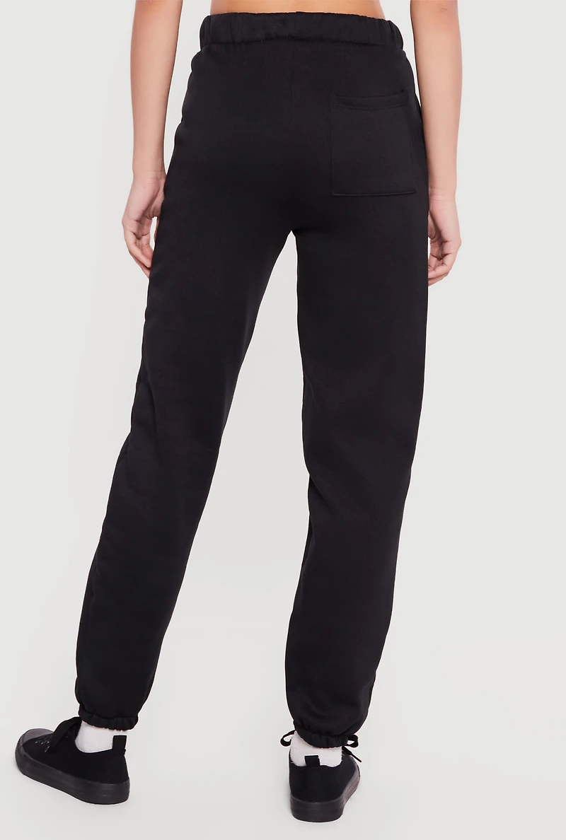 Solid Pull On Sweatpants