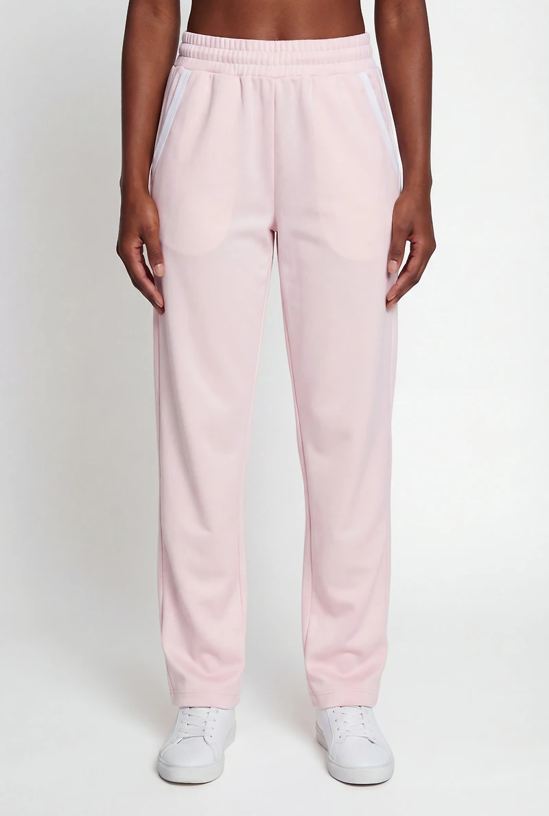 Contrast Trim Pull On Sweatpants