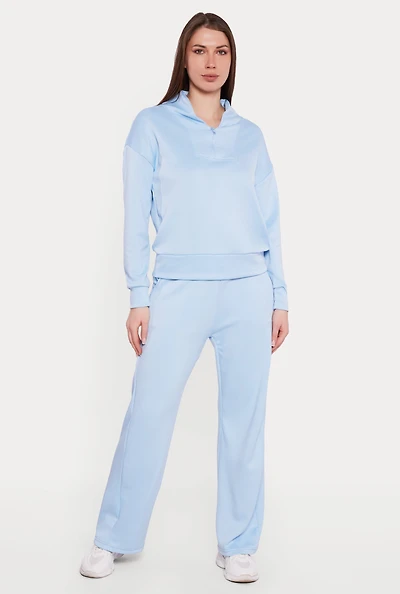 Solid Pull On Straight Leg Sweatpants