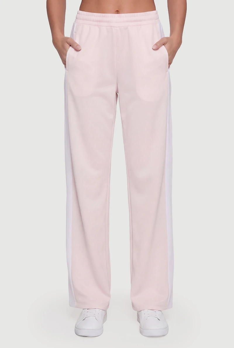 Side Stripe Active Pants with Zip Pockets