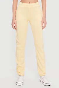 Solid High Waisted Pull On Sweatpants