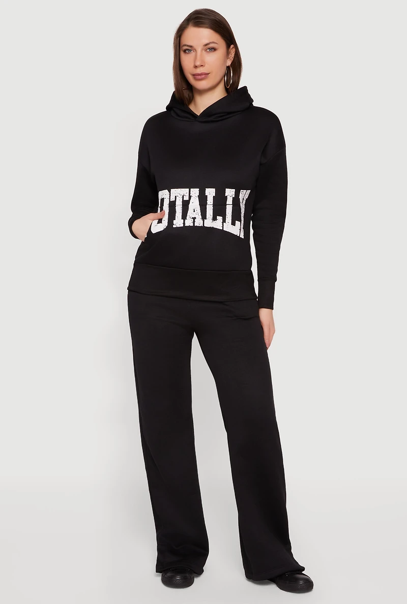 Totally Graphic Hooded Pullover Sweatshirt