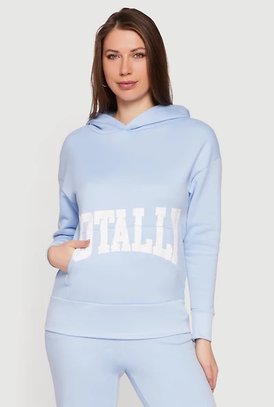 Totally Graphic Hooded Pullover Sweatshirt