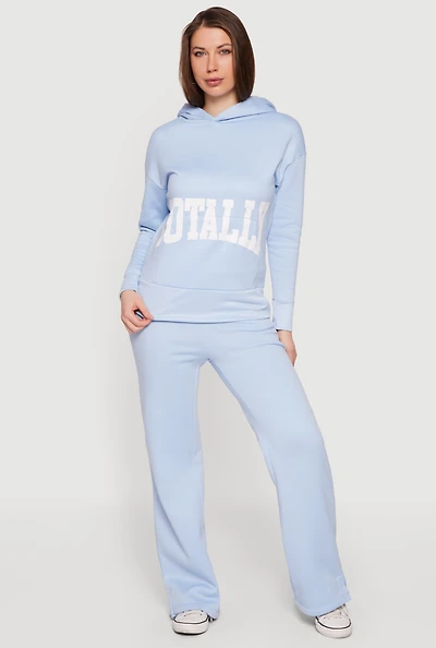 High Waisted Pull On Fleece Sweatpants with Pockets