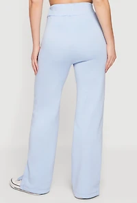 High Waisted Pull On Fleece Sweatpants with Pockets