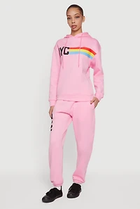 NYC Graphic Pull On Sweatpants