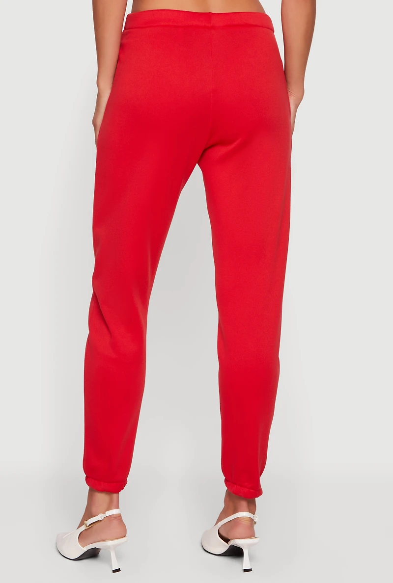 Graffiti Heart Graphic Mid Rise Sweatpants