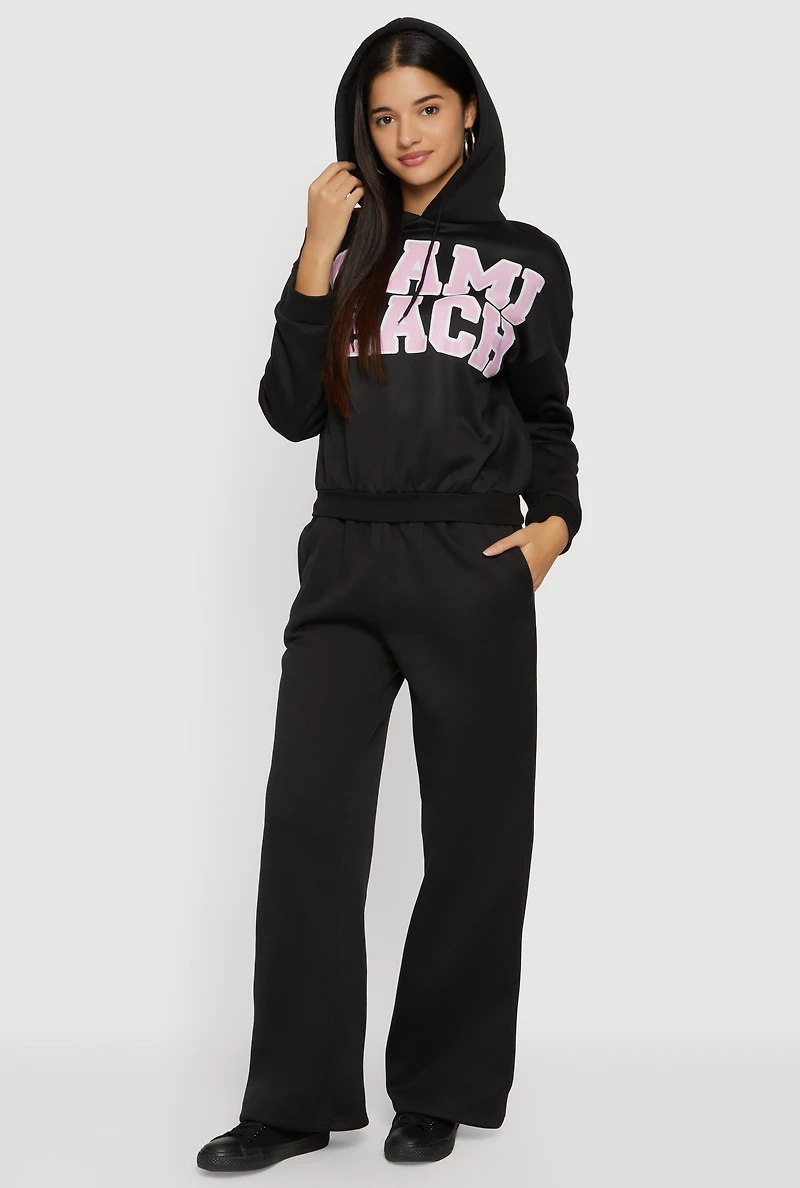 Miami Beach Graphic Hooded Sweatshirt