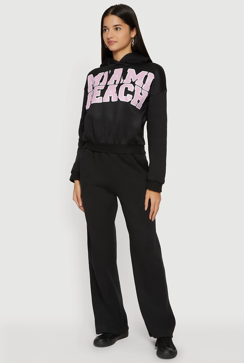Miami Beach Graphic Hooded Sweatshirt
