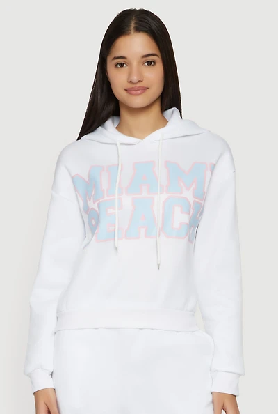 Miami Beach Graphic Hooded Sweatshirt