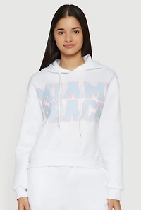 Miami Beach Graphic Hooded Sweatshirt