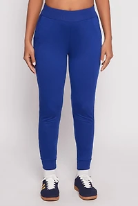 Womens French Terry Pull On High Waisted Joggers, M