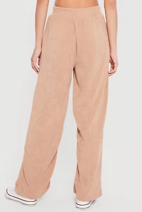 Drawstring Ribbed Knit Pants