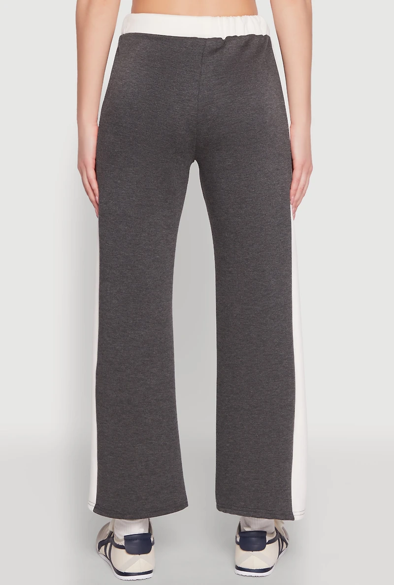 Contrast Trim Drawstring Waist Sweatpants