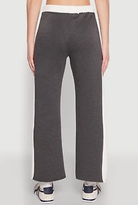 Contrast Trim Drawstring Waist Sweatpants