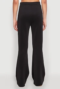 Womens Varsity Stripe High Waisted Pants, Black, Size M