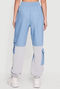 Denim Detail Cargo Joggers