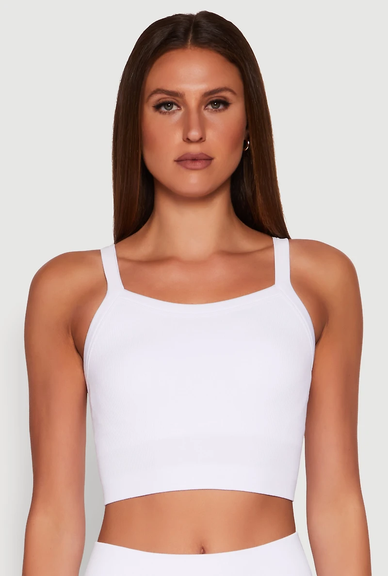 Criss Cross Caged Back Cropped Cami
