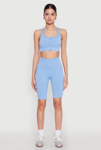 Seamless High Waist Bike Shorts