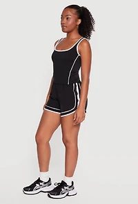Contrast Piping Active Shorts