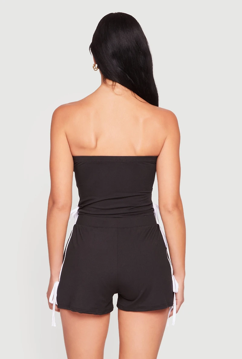 Destination Graphic Crop Tube Top