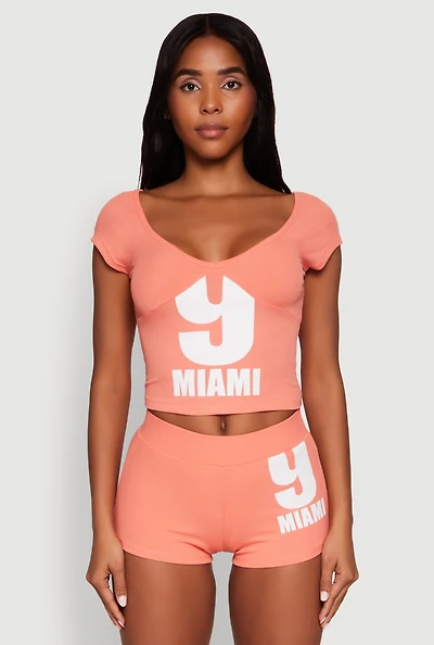 9 Miami Graphic Top