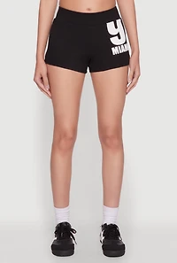 Womens 9 Miami Bike Shorts, Black, Size XL