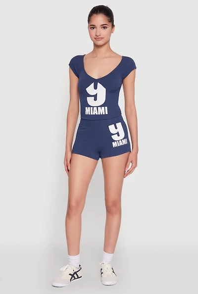 Womens 9 Miami Bike Shorts,