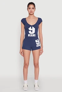 Womens 9 Miami Bike Shorts, Blue, Size S