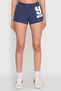 Womens 9 Miami Bike Shorts, Blue, Size S