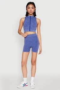 Mineral Wash Seamless Bike Shorts