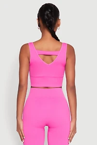 Seamless V Neck Active Crop Top