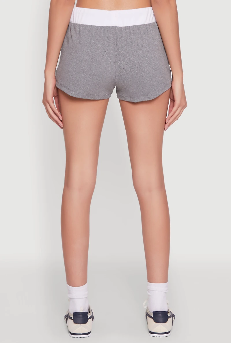 Womens 25 Graphic Contrast Trim Shorts, XL