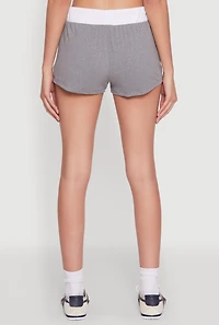 Womens 25 Graphic Contrast Trim Shorts, XL