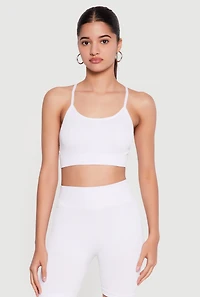 Seamless Criss Cross Back Detail Sports Bra