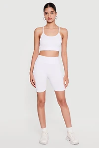 Seamless Criss Cross Back Detail Sports Bra