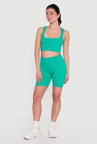 Square Neck Racerback Sports Bra