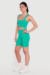 Square Neck Racerback Sports Bra