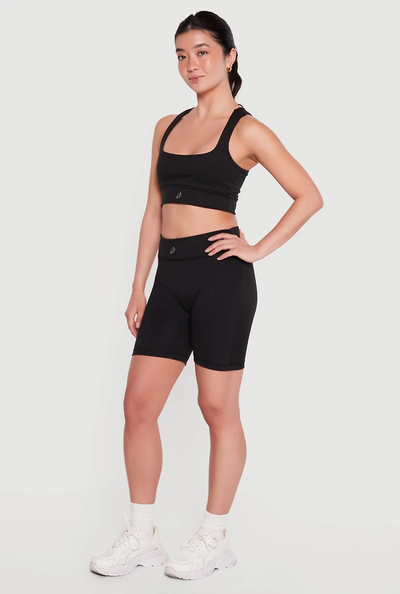 High Waisted Activewear Biker Shorts