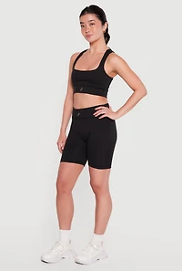 High Waisted Activewear Biker Shorts