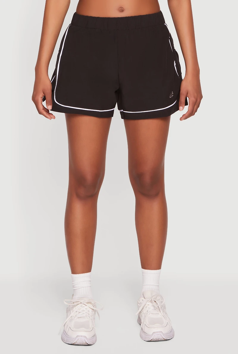 Contrast Trim Piping Dolphin Shorts